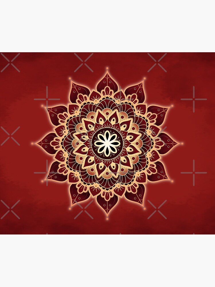 Aperçu 5 sur 5. Tapis de souris avec l'œuvre Mandala du Chakra Racine (série) créée et vendue par AudreyJanvier.