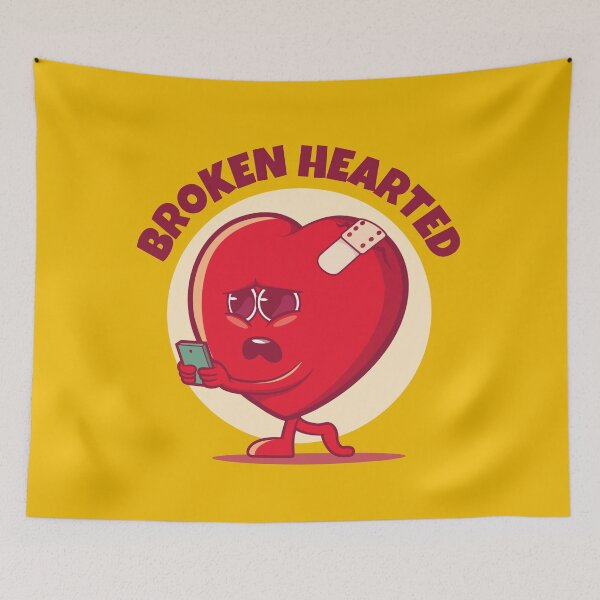 Item preview, Broken hearted broken heart (on light colors) designed and sold by messy-nessie.