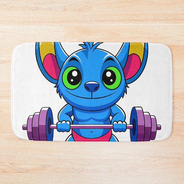 Item preview, a muscular cartoon stitch lifting a heavy barbell designed and sold by Arextr.