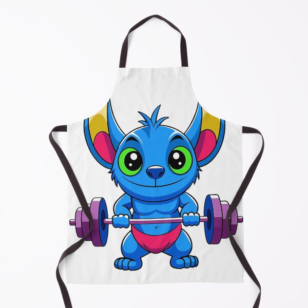 Item preview, a muscular cartoon stitch lifting a heavy barbell designed and sold by Arextr.