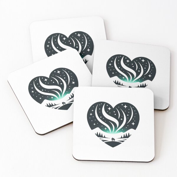 Item preview, Aurora Love Dance - Heart-shaped Northern Lights designed and sold by SADStyleDesigns.
