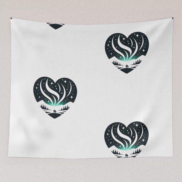 Item preview, Aurora Love Dance - Heart-shaped Northern Lights designed and sold by SADStyleDesigns.
