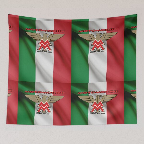 Item preview, Classic moto morini logo on italian flag designed and sold by ianearthcore.