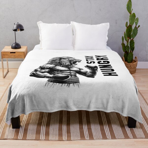 Item preview, Lion roars stay hungry boxer fighter boxing gift designed and sold by Pineapple-Tree.
