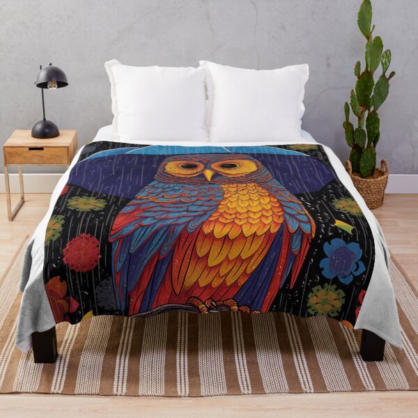 Item preview, Owl wall painting designed and sold by Rockwpapart.