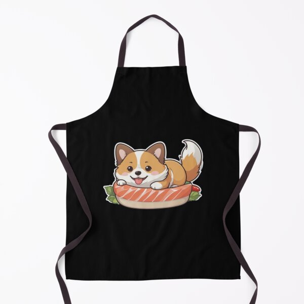 Item preview, Cute Kawaii Corgi Eating Sushi designed and sold by BaisaStudio.