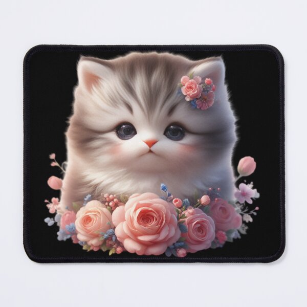 Item preview, Chubby Kitten with Flowers designed and sold by Totally4Ryo.