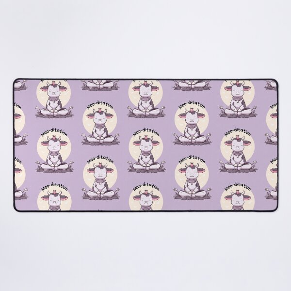 Item preview, Kawaii Cute Yoga Meditating Cow designed and sold by AdaMazingDesign.