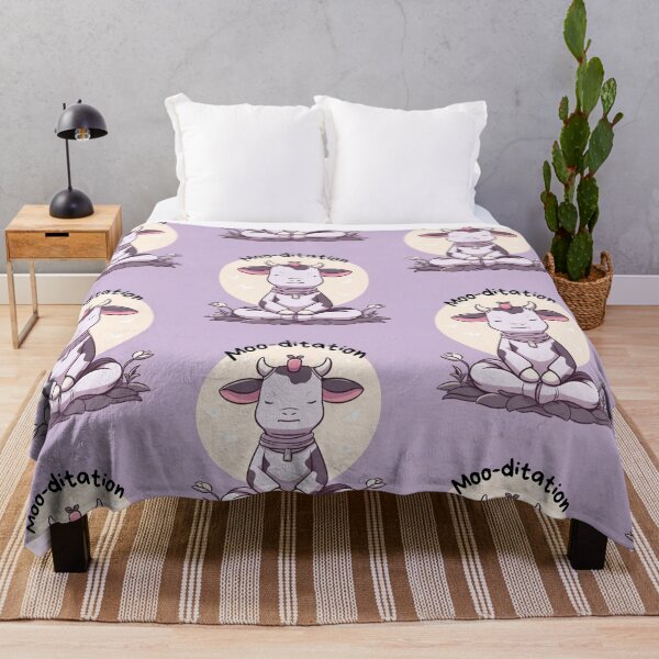 Item preview, Kawaii Cute Yoga Meditating Cow designed and sold by AdaMazingDesign.