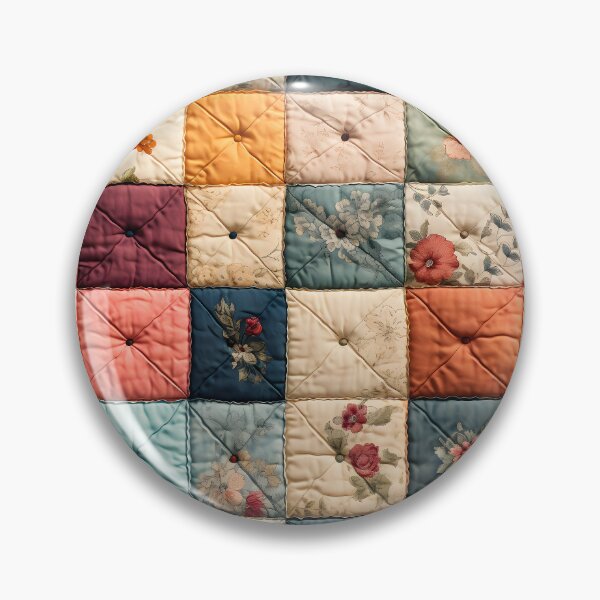 Artikelvorschau,  Geometrisches Patchwork-Quiltmuster im Vintage-Stil entworfen und verkauft von SecretDicer.