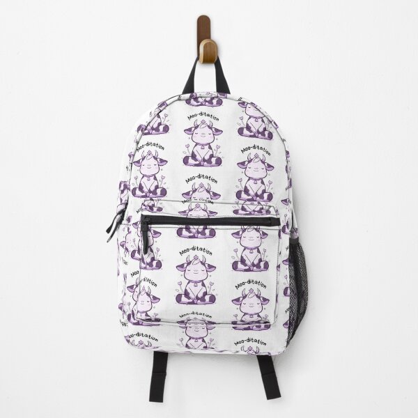 Item preview, Kawaii Cute Yoga Meditating Cow designed and sold by AdaMazingDesign.