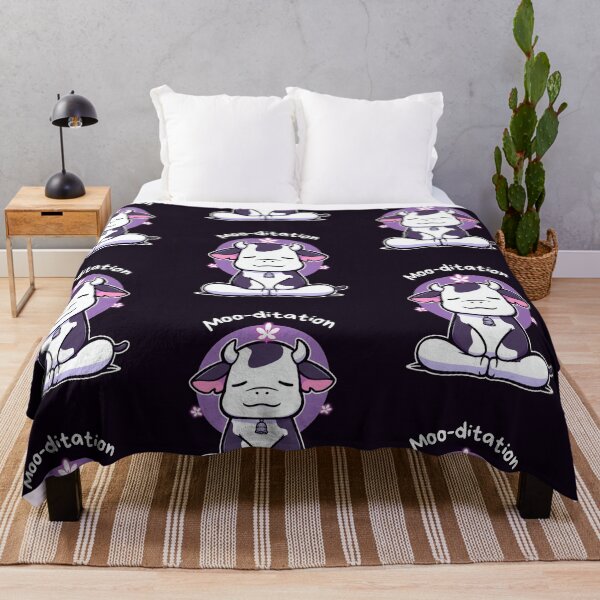 Item preview, Kawaii Cute Yoga Meditating Cow designed and sold by AdaMazingDesign.