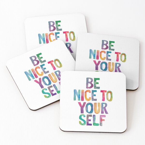 Item preview, Be Nice to Yourself in Rainbow Watercolors designed and sold by MotivatedType.
