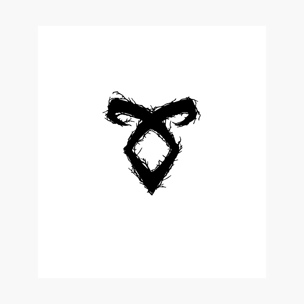 Shadowhunters Rune Angelic Power Rune With Branches Black Clary Alec Jace Izzy Magnus Malec Metal Print By Vane22april Redbubble