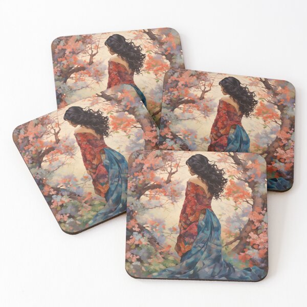 Item preview, Blossom garden with woman. designed and sold by ArtbyJanineTate.