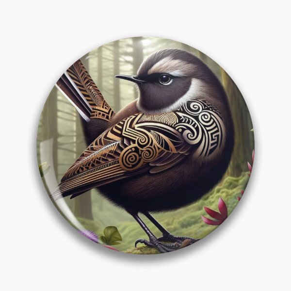 Item preview, "Whimsical Fantail in Floral Eden" designed and sold by KapaiDesign.