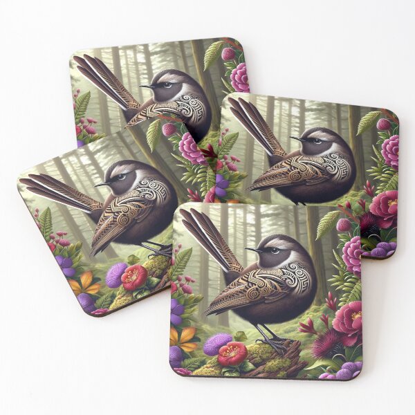 Item preview, "Whimsical Fantail in Floral Eden" designed and sold by KapaiDesign.