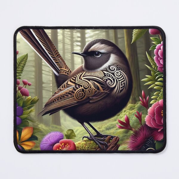 Item preview, "Whimsical Fantail in Floral Eden" designed and sold by KapaiDesign.