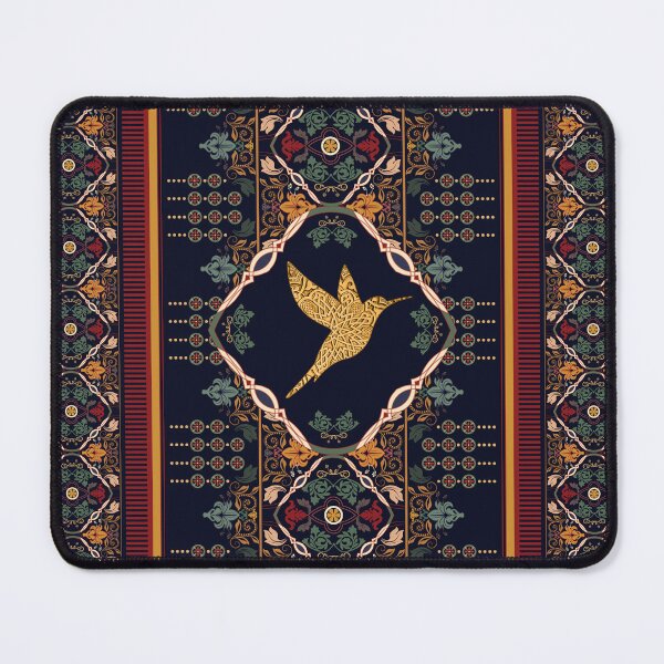 Artikelvorschau, Vintage Goldener Kolibri mit Blumenmustern entworfen und verkauft von Clitus.