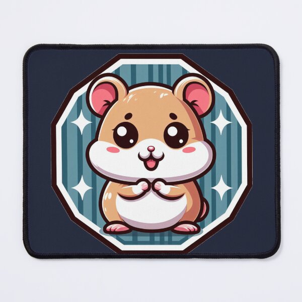 Item preview, Happy Hammy Starry Hamster Cartoon Illustration Drawing designed and sold by CoffeeIsATrip.