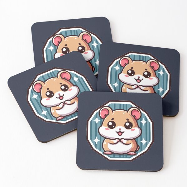 Item preview, Happy Hammy Starry Hamster Cartoon Illustration Drawing designed and sold by CoffeeIsATrip.