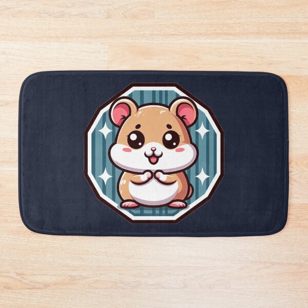 Item preview, Happy Hammy Starry Hamster Cartoon Illustration Drawing designed and sold by CoffeeIsATrip.