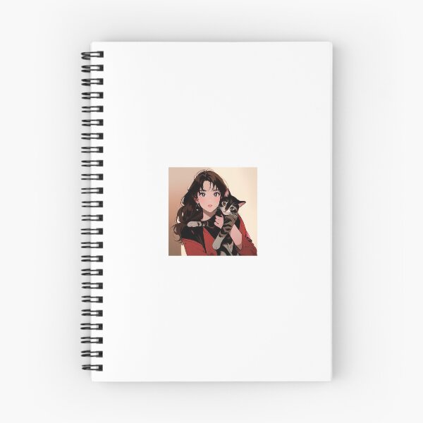 Item preview, Cute kitten and manga girl designed and sold by illustrationMat.