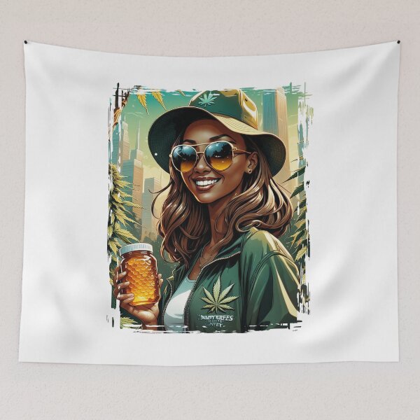Item preview, Girl Farmer Cannabis Marijuana Grower Strain Product Label Package Design designed and sold by DabGraphic.