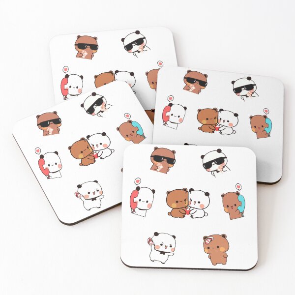 Item preview, Baby Panda Bear Brownie Sugar True Love BuBu DuDu Mochi Milk peach Valentine xmas goma Couple 2024 designed and sold by BlueSkylineArts.