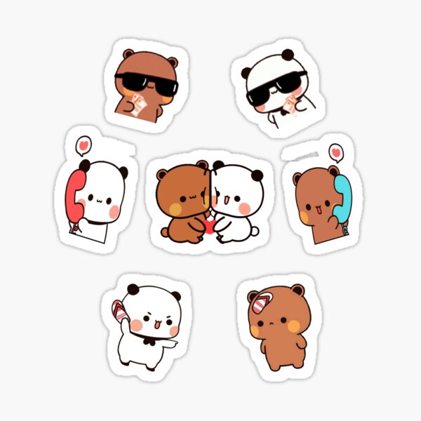 Buy ing Bubu and Dudu Bear Couple Sticker, Valetine's Day Gift