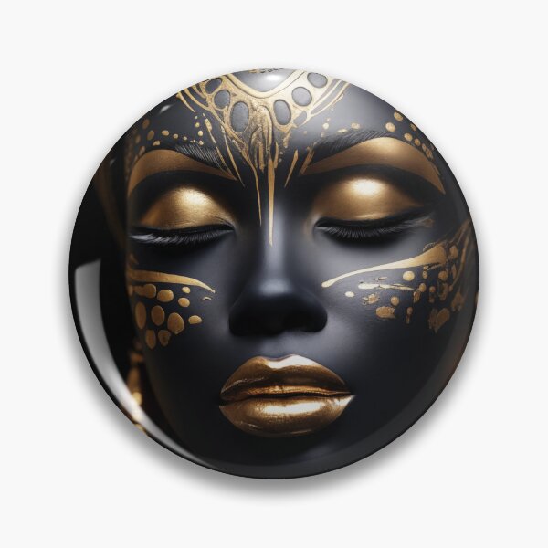 Item preview, woman african painted gold face designed and sold by Rockwpapart.