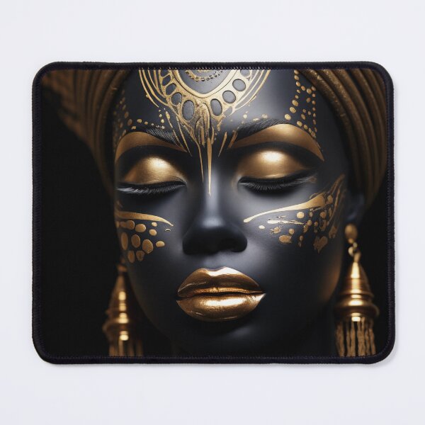 Item preview, woman african painted gold face designed and sold by Rockwpapart.