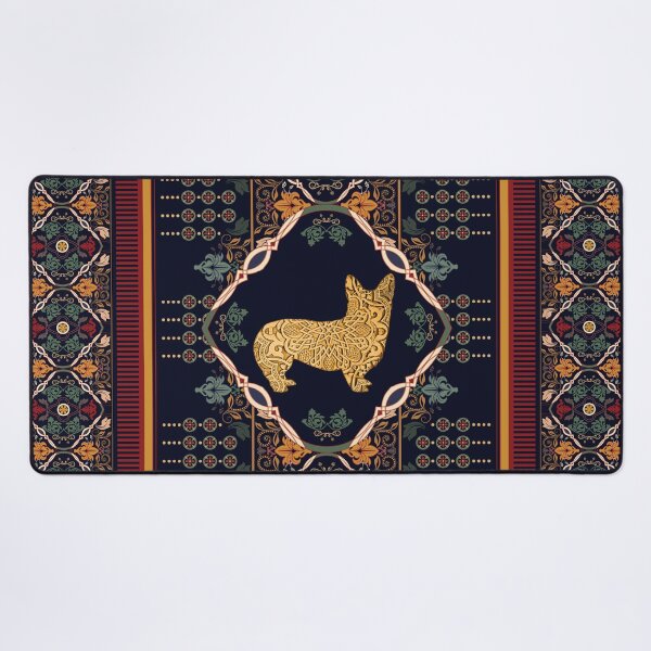 Item preview, Corgi dorado vintage con motivos florales designed and sold by Clitus.