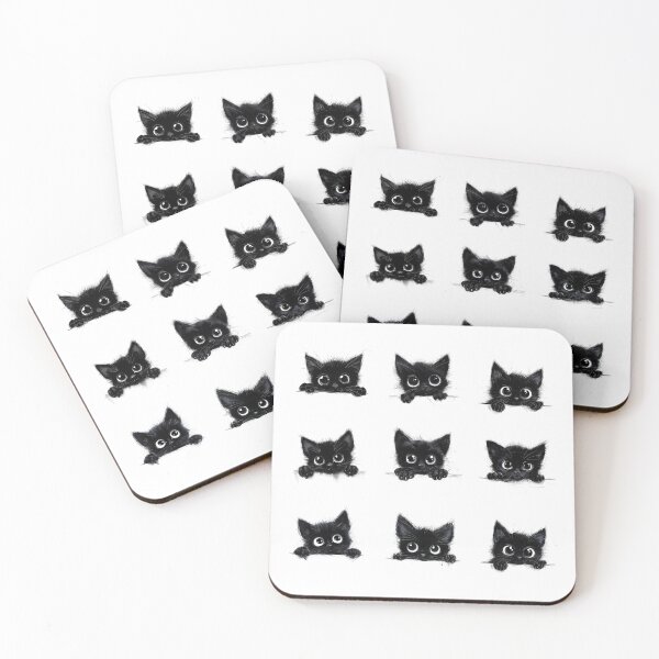 Item preview, Black cats designed and sold by SunnyArtRoom.
