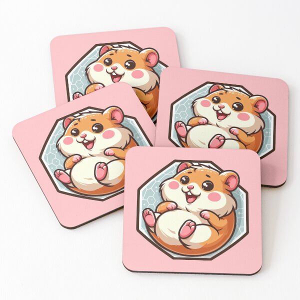 Item preview, Happy Hamster Tickle My Tummy Cartoon Illustration Drawing designed and sold by CoffeeIsATrip.