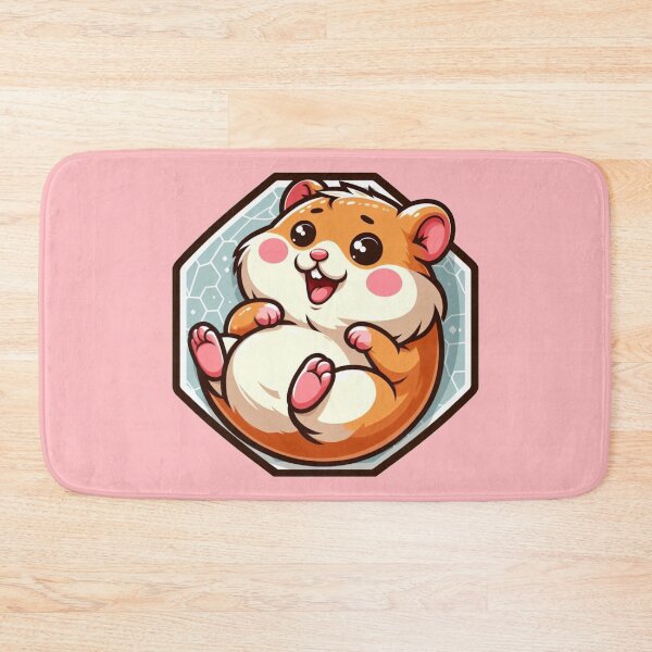 Item preview, Happy Hamster Tickle My Tummy Cartoon Illustration Drawing designed and sold by CoffeeIsATrip.