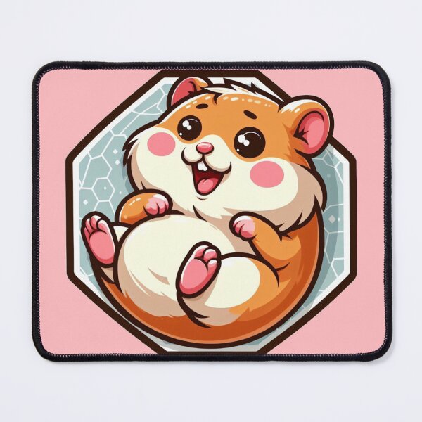 Item preview, Happy Hamster Tickle My Tummy Cartoon Illustration Drawing designed and sold by CoffeeIsATrip.
