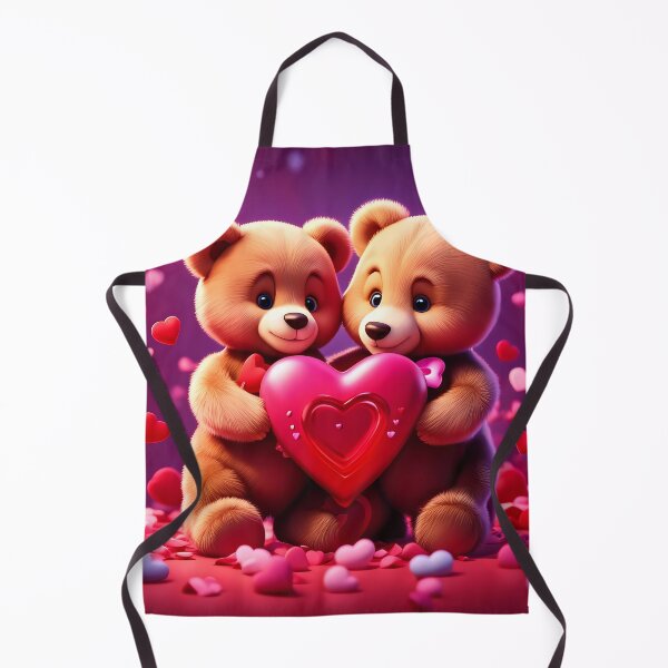 Item preview, Teddy celebrating Valentines day, randome floating love hearts designed and sold by Colin Bentham.