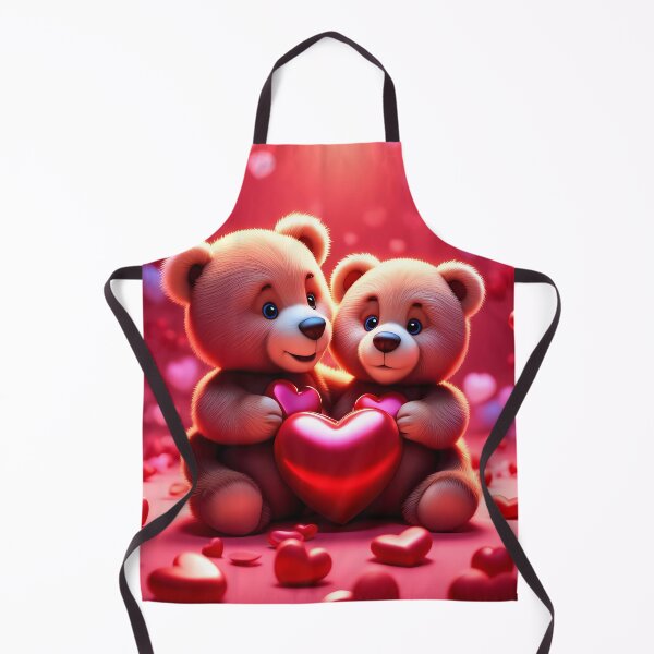 Item preview, Teddy celebrating Valentines day, randome floating love hearts designed and sold by Colin Bentham.