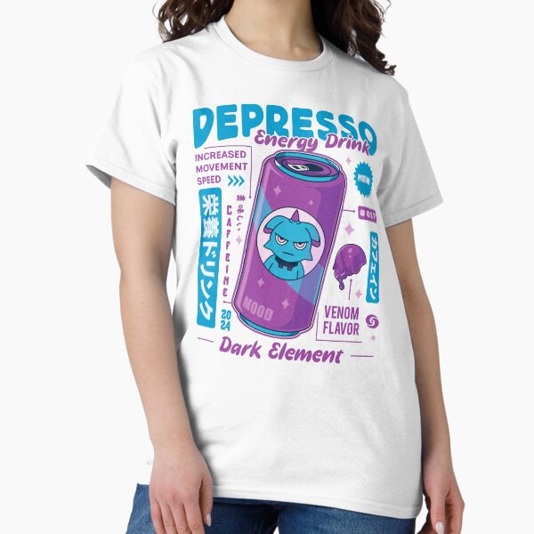 Vista previa del artículo con la obra «Bebida energética Depresso», diseñado y vendido por Lagelantee.