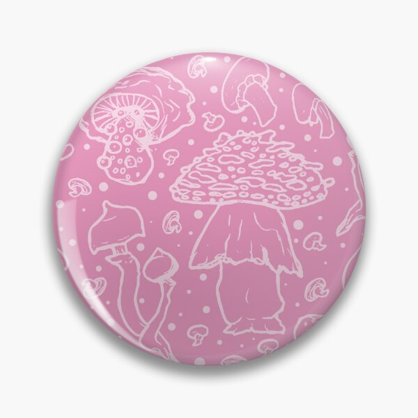 Item preview, Mushroom Pattern Retro 70s Color Pink Groovy Funky Repeating Nature Hippie Hippy Boho 1970s 60s Witchy Vintage designed and sold by SugaredTea.