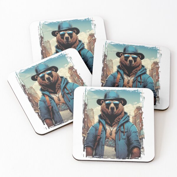 Item preview, Rapper Bear Urban City Style Ready For Freestyle Rap Battle  designed and sold by DabGraphic.