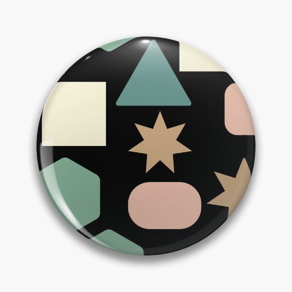 Item preview, geometric shapes on black pattern designed and sold by TaarsDesigns.