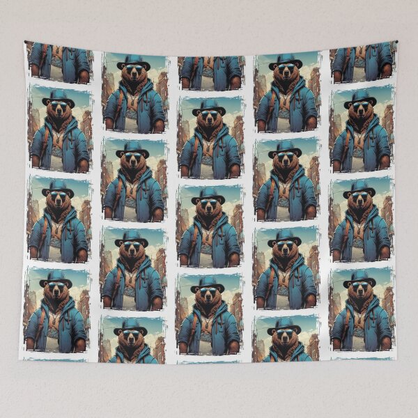 Item preview, Rapper Bear Urban City Style Ready For Freestyle Rap Battle  designed and sold by DabGraphic.
