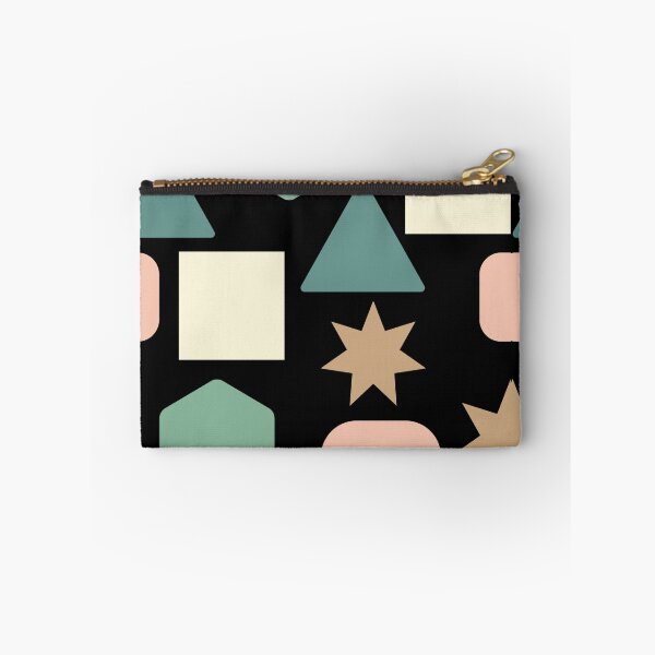 Item preview, geometric shapes on black pattern designed and sold by TaarsDesigns.