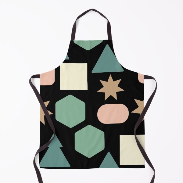 Item preview, geometric shapes on black pattern designed and sold by TaarsDesigns.