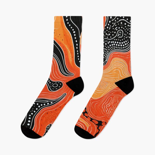Item preview, Aboriginal Inspired Dot Art - Lava Paths designed and sold by GrinGalore.
