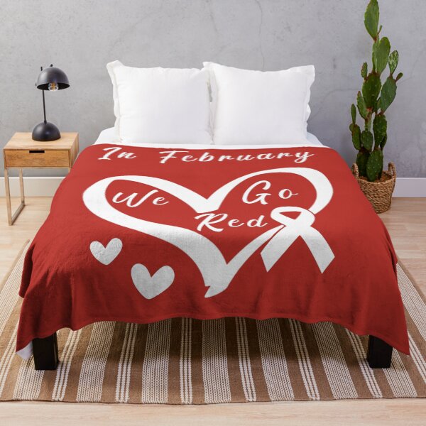 Item preview, In February We Go Red Heart Disease Awareness designed and sold by Blok45.