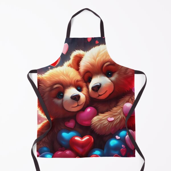 Item preview, Teddy celebrating Valentines day, randome floating love hearts designed and sold by Colin Bentham.