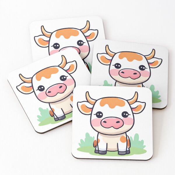 Item preview, Cute Cow, Cute Animal, kawaii animal designed and sold by PurpleWay.